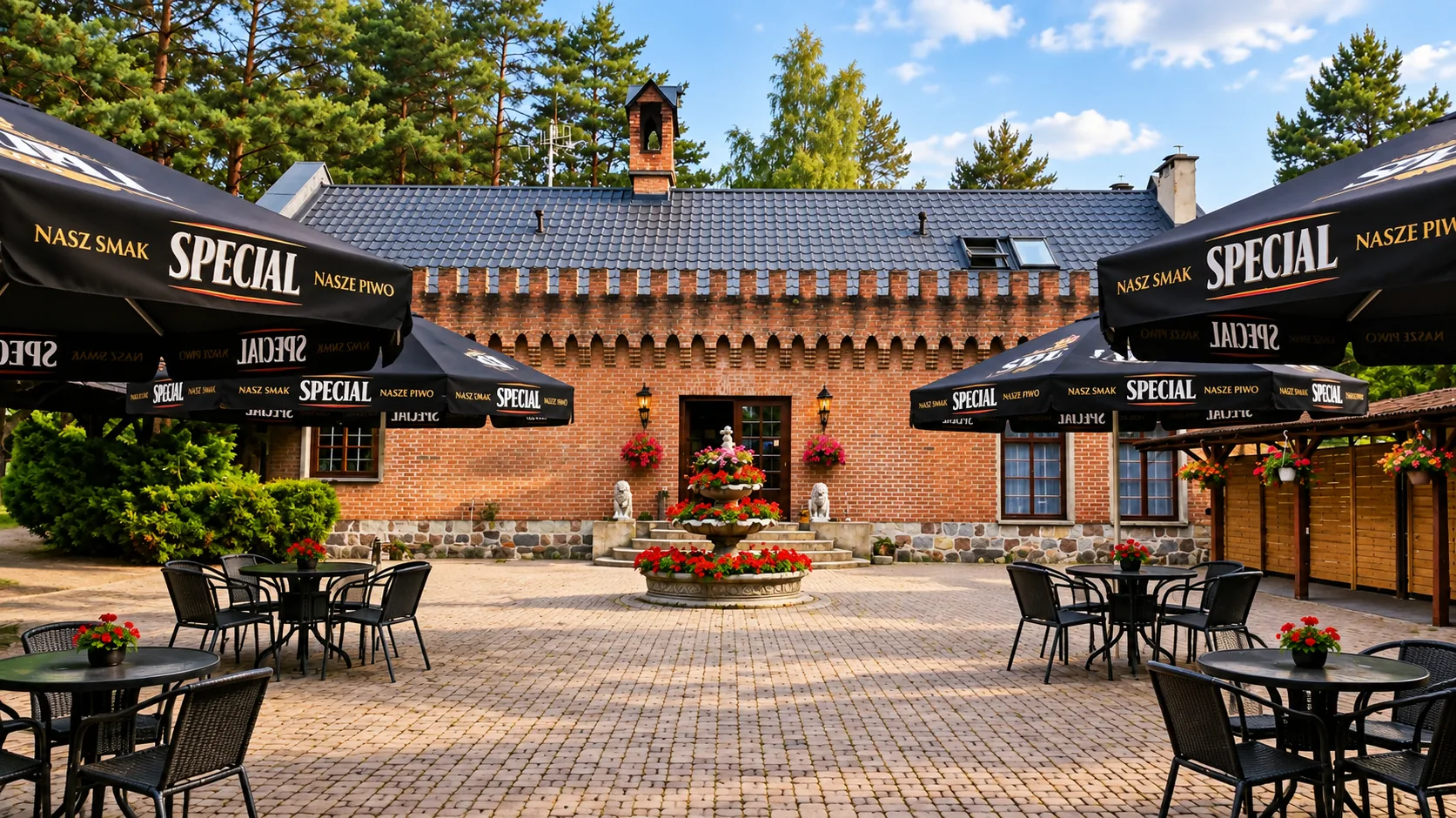Dziedziniec Restauracji Szyszka w Siemianach